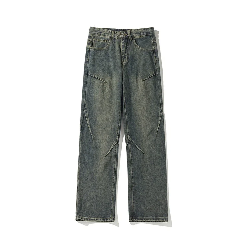 Men's Retro Denim Wide-leg Pants