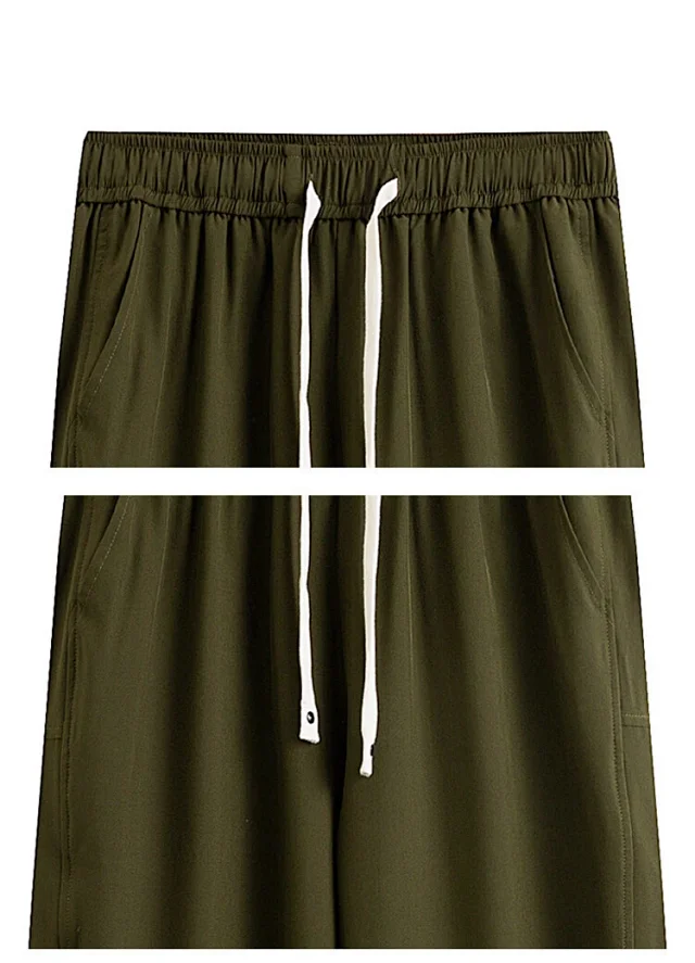 Men's Oversized Pleated Wide-Leg Pants Detail
