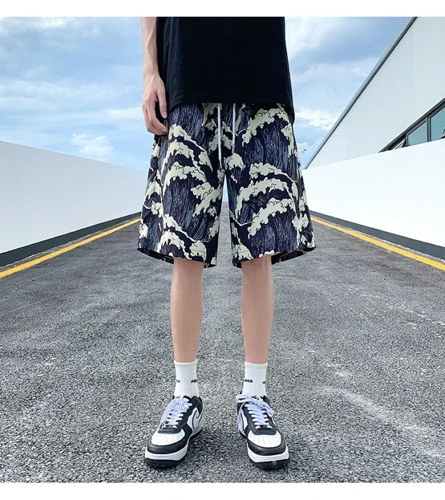 Men's Summer Ice Silk Quick-Dry Beach Shorts Detail