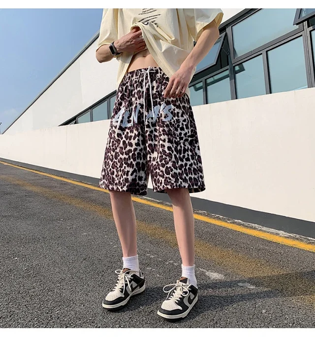 Men's Leopard Beach Shorts Detail