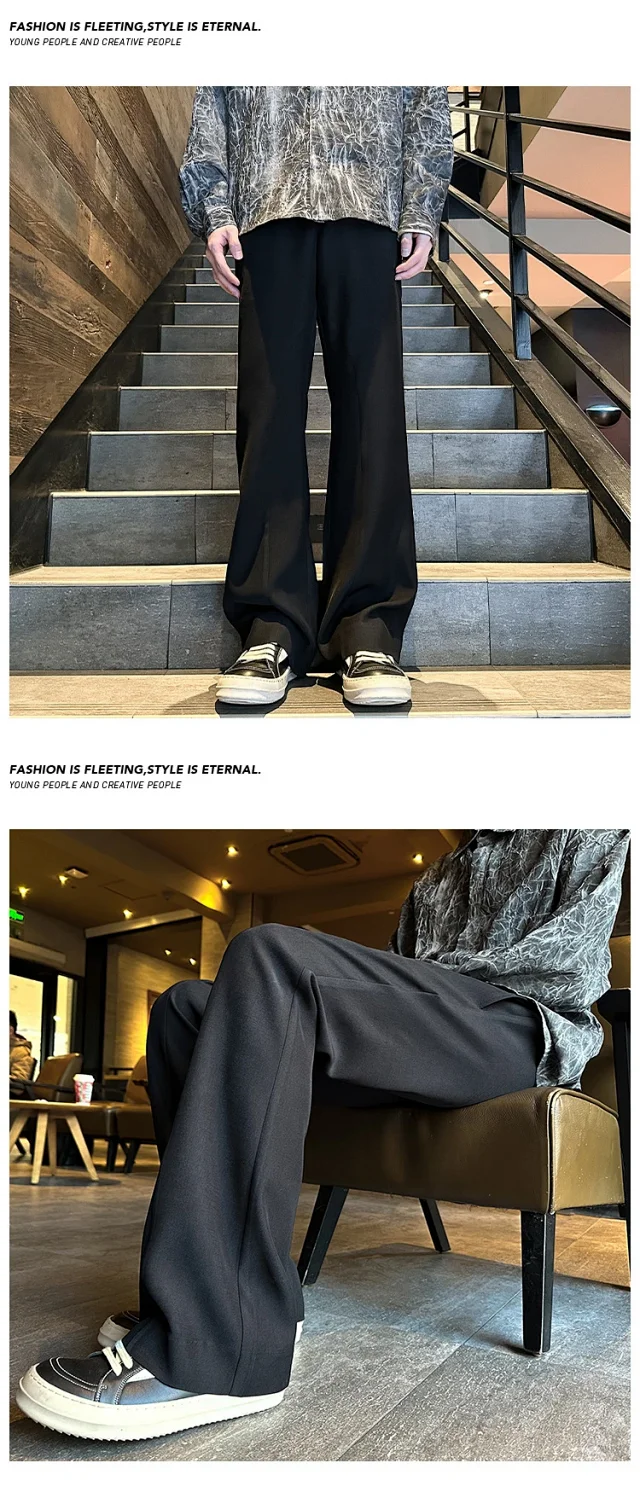 Men's Retro Wide-leg Pants Detail
