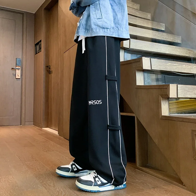 Vintage Embroidered Straight Sweatpants