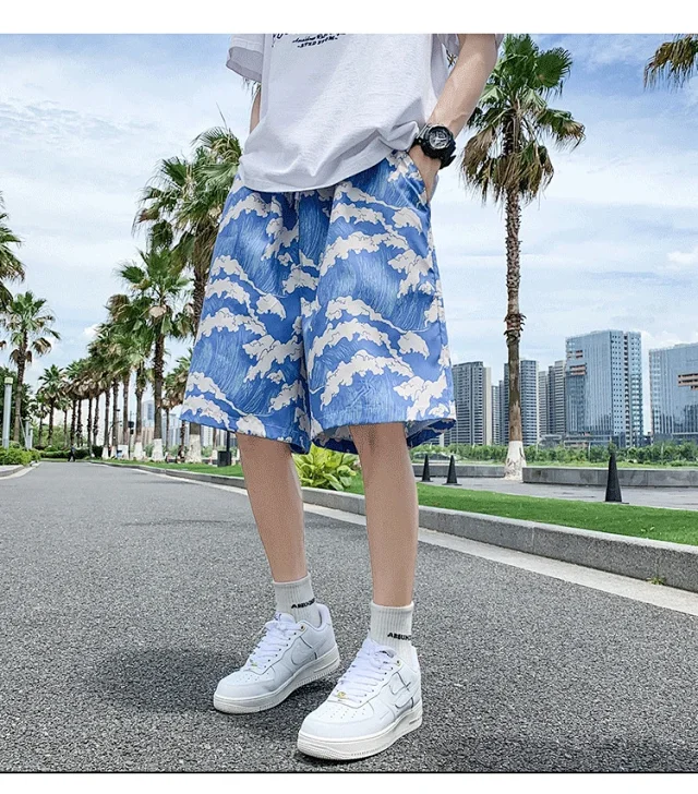 Men's Summer Ice Silk Quick-Dry Beach Shorts Detail