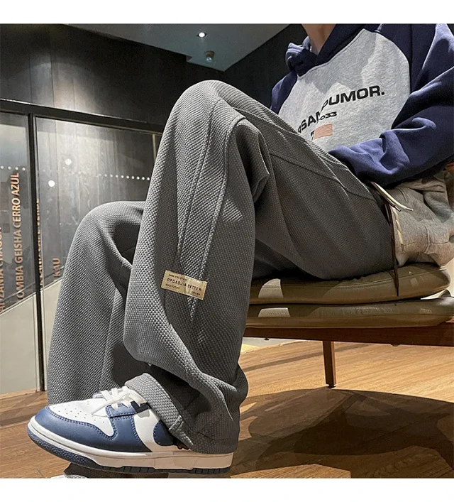 Men's Retro Oversize Wide-Leg Pants Detail