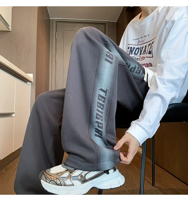 Men's 2025 Spring/Fall Oversize Wide-Leg Pants Detail