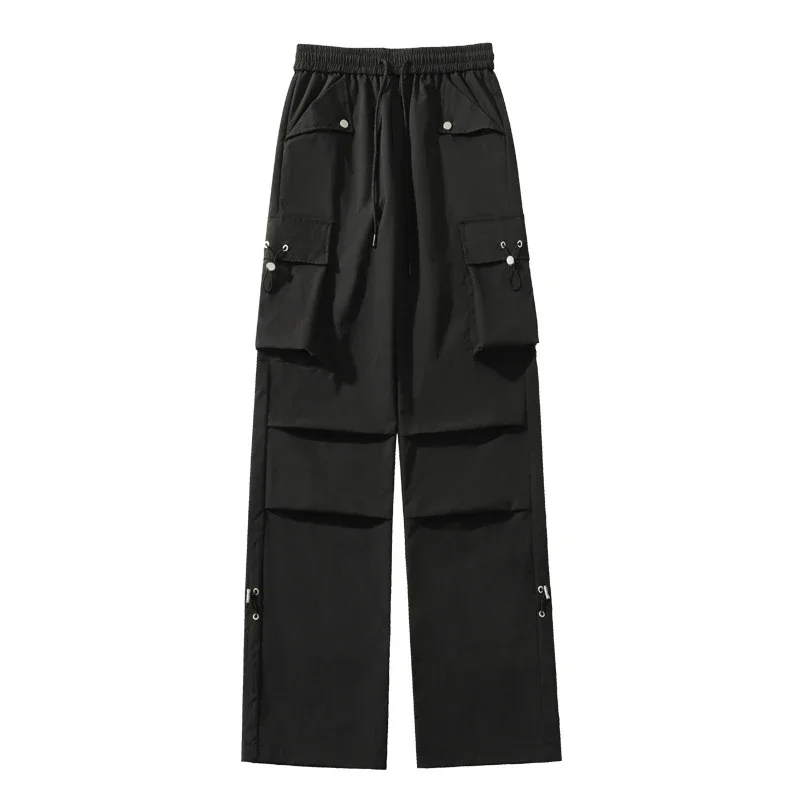 Men's Spring Hiphop Vintage Straight Cargo Pants
