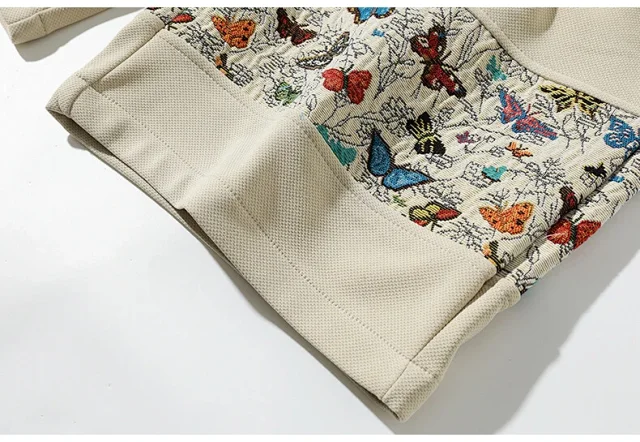 Men's Chinese Style Embroidery Sports Shorts Detail