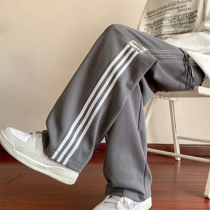 Japanese Oversize Men's Spring Retro Stripe Pants