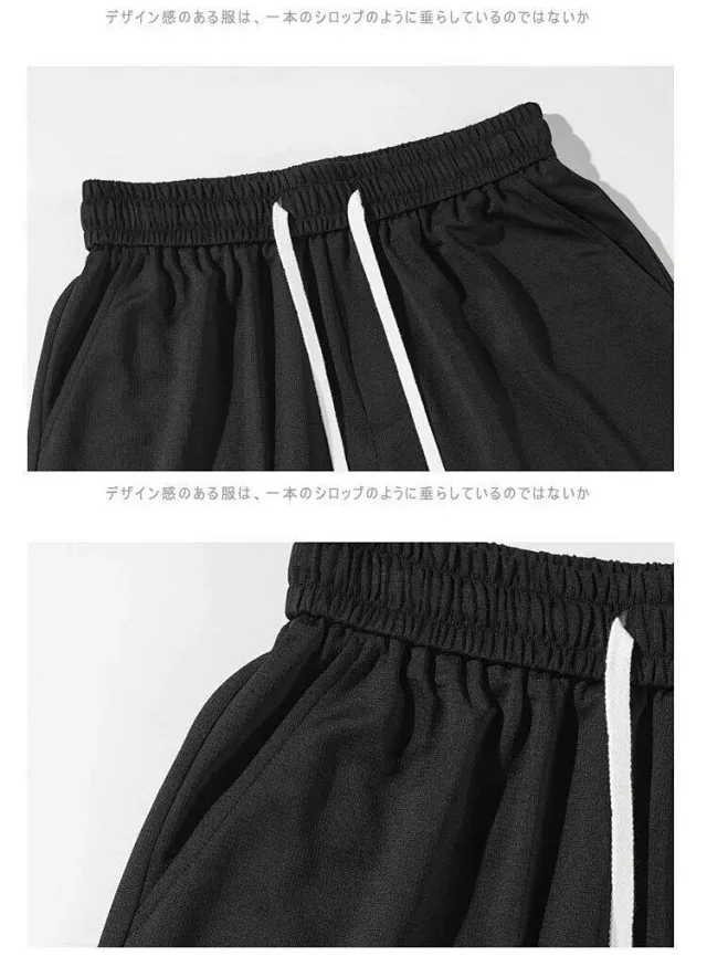 Men's Ice Silk Shorts Set Detail