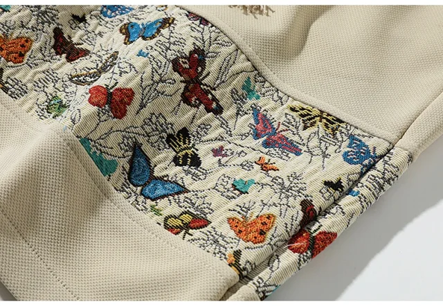 Men's Chinese Style Embroidery Sports Shorts Detail