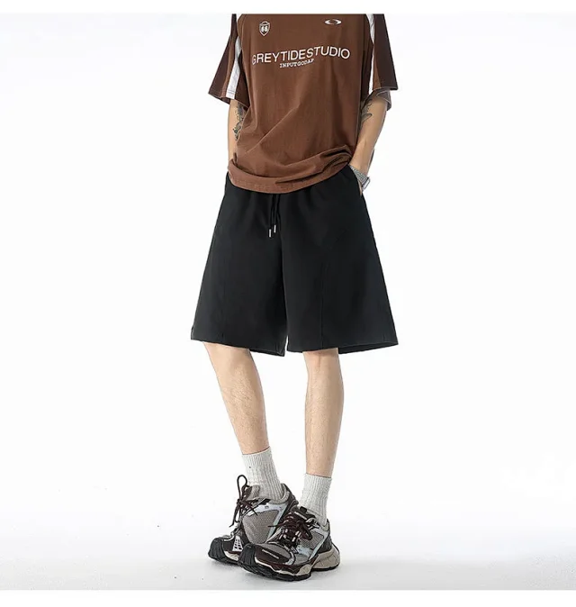 Men's Summer 2025 Loose High - street Shorts Detail