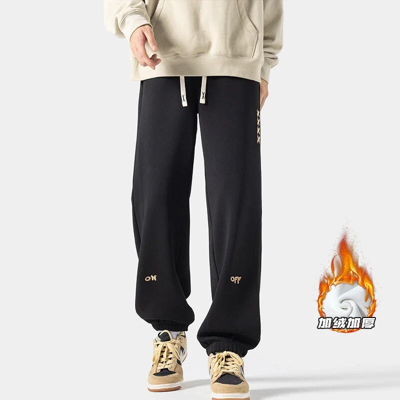 Men's Pineapple Plaid Winter Fleece Joggers