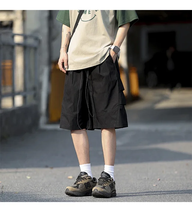 Men's Summer Ice Silk Parachute Shorts Detail