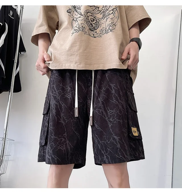 Men's Summer Loose Fit Beach Shorts Detail