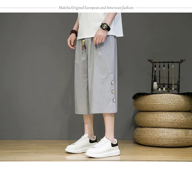 Men's Chinese Style Shorts Detail