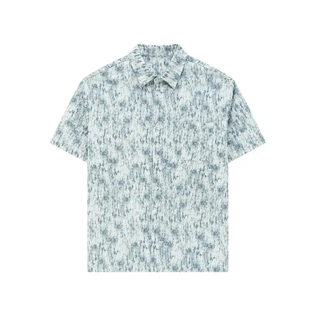 Tie-Dye Short-Sleeve Shirt Set for Men Detail