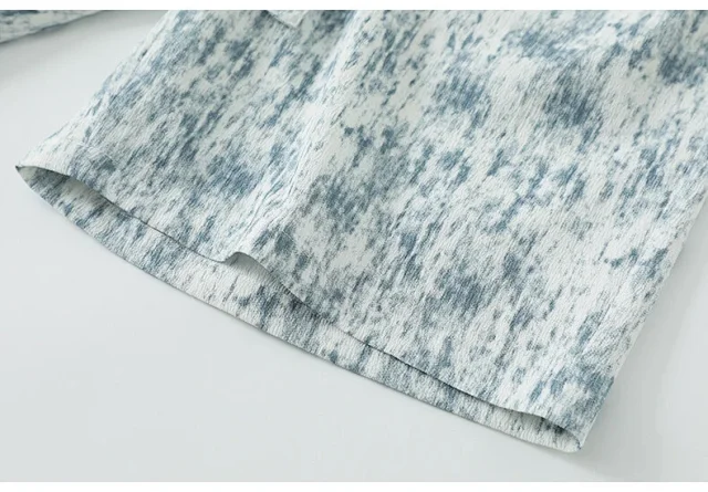 Tie-Dye Short-Sleeve Shirt Set for Men Detail