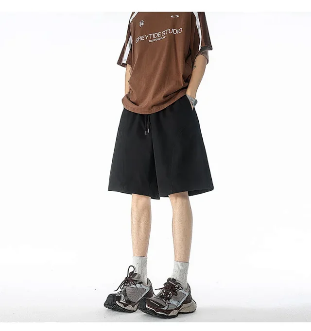Men's Summer 2025 Loose High - street Shorts Detail