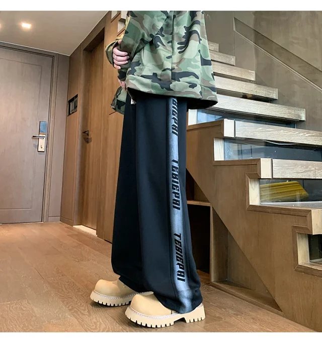 Men's 2025 Spring/Fall Oversize Wide-Leg Pants Detail