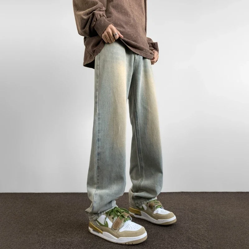 Men's Hiphop Retro Straight Cargo Jeans