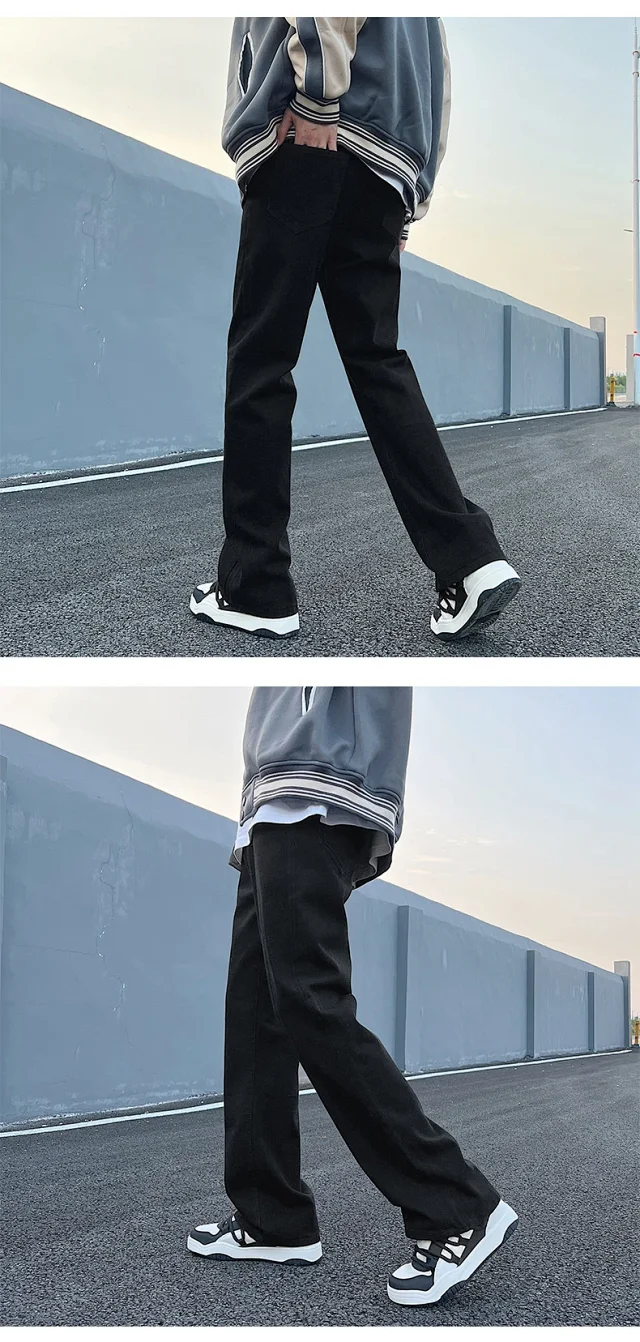 Men's Spring Vintage Straight Cargo Jeans Detail