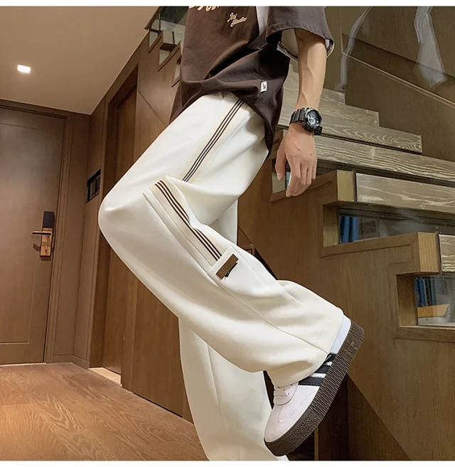 2025 Fall Men's Loose Streetwear Wide-Leg Pants Detail