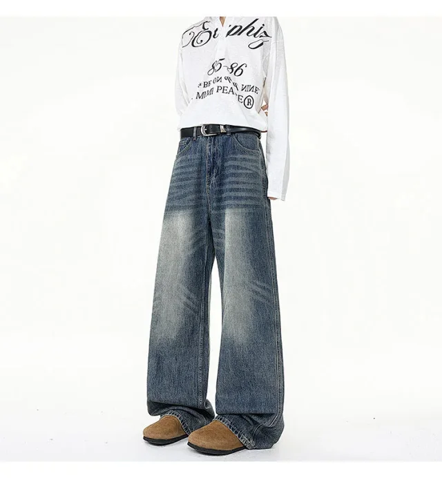 Men's Retro Long Jeans Detail