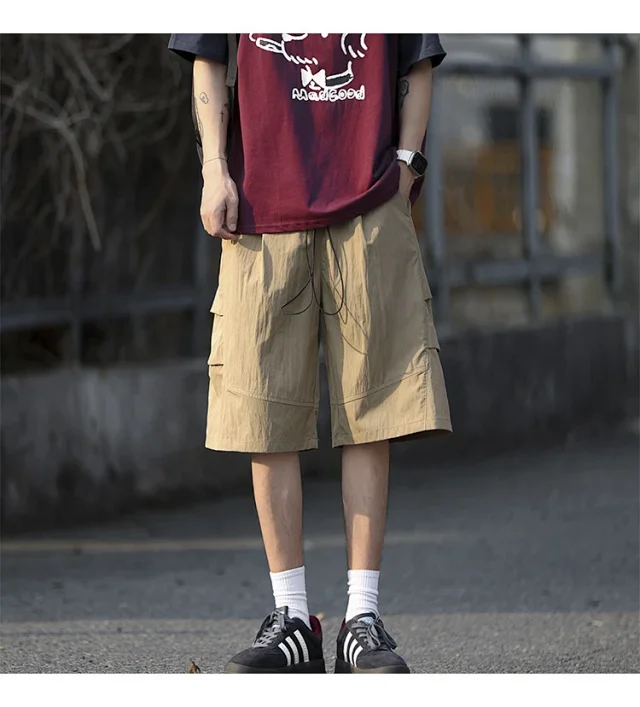 Men's Summer Ice Silk Parachute Shorts Detail