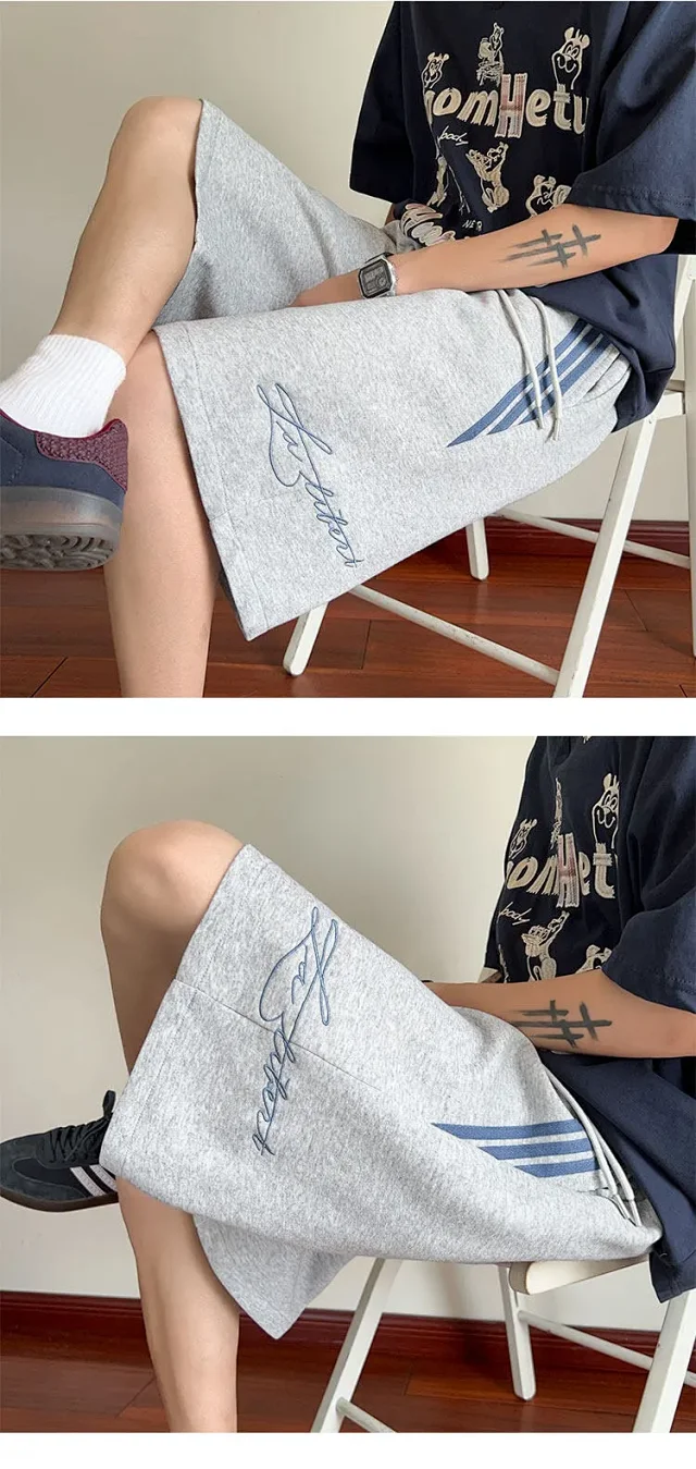 2025 Men's American Embroidered Shorts Detail