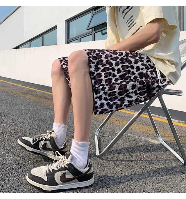 Men's Leopard Beach Shorts Detail