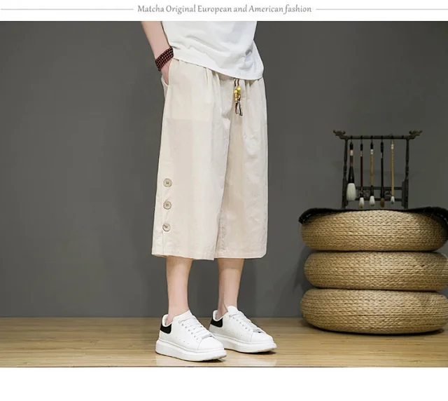 Men's Chinese Style Shorts Detail