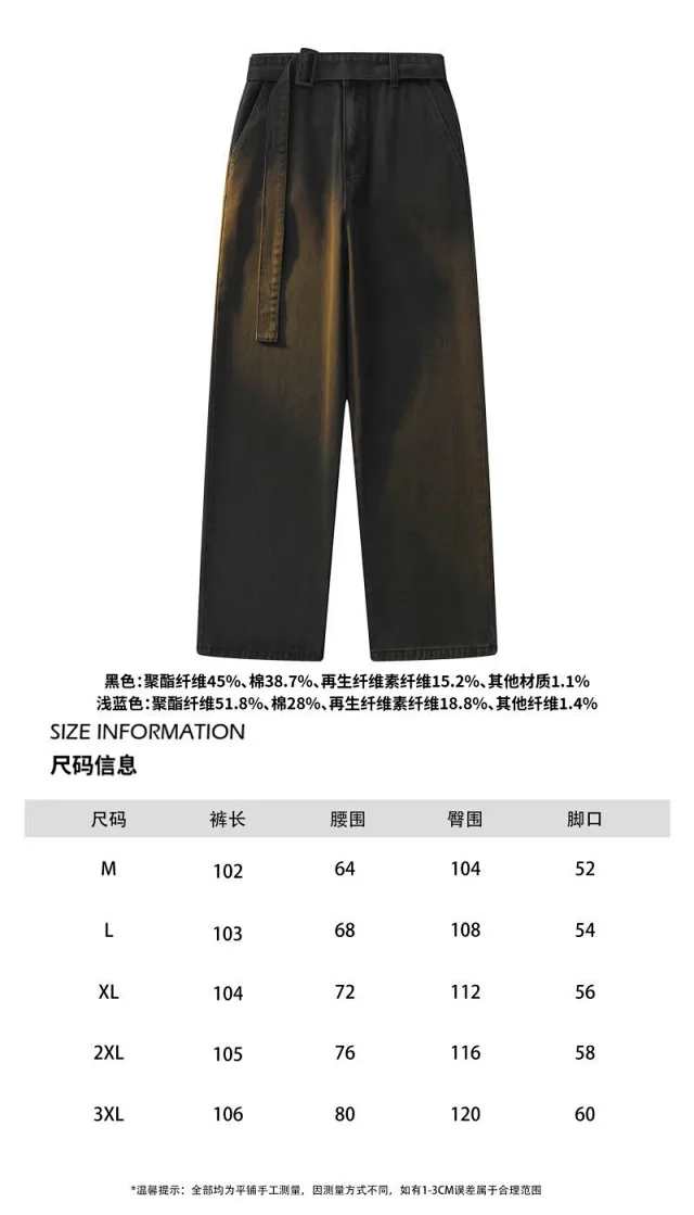 Retro Washed Jeans for Men Detail