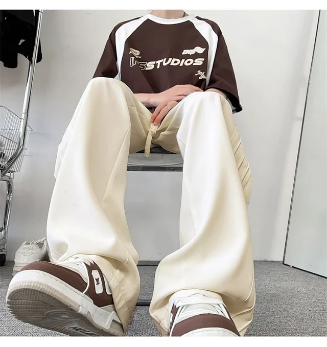 Japanese Oversize Men's Pants Detail