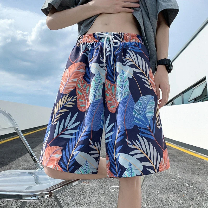 Men's Summer Thin Ice Silk Quick-dry Beach Pants