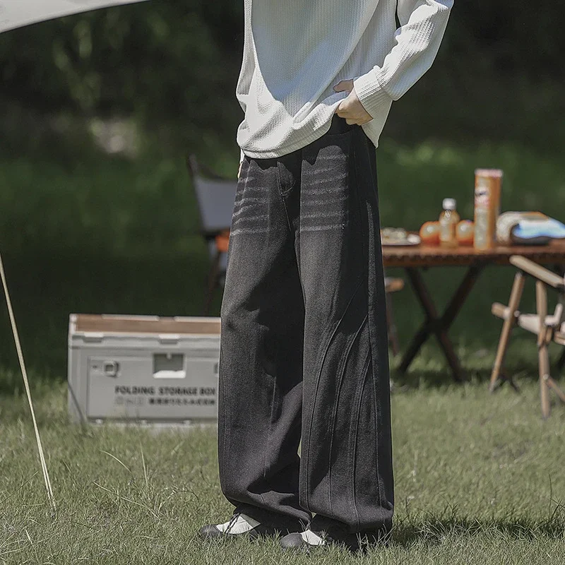 Men's Loose Straight Wide-Leg Jeans