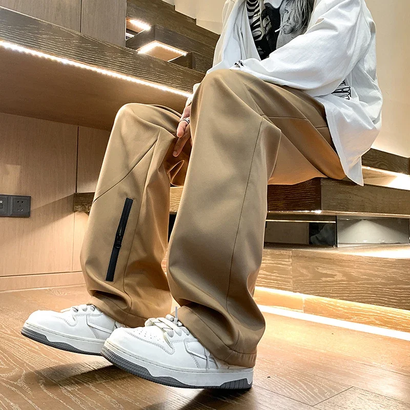 Men's Spring Hiphop Straight Cargo Pants