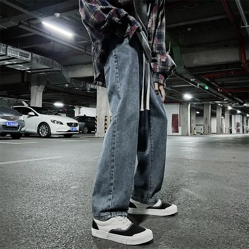 Men's Retro High-Street Straight Jeans