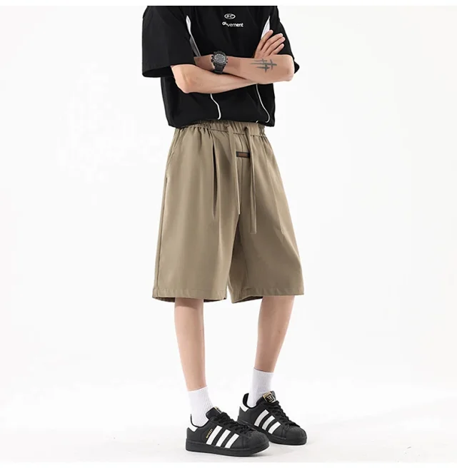 Men's Summer Printed Ice Silk Beach Shorts Detail