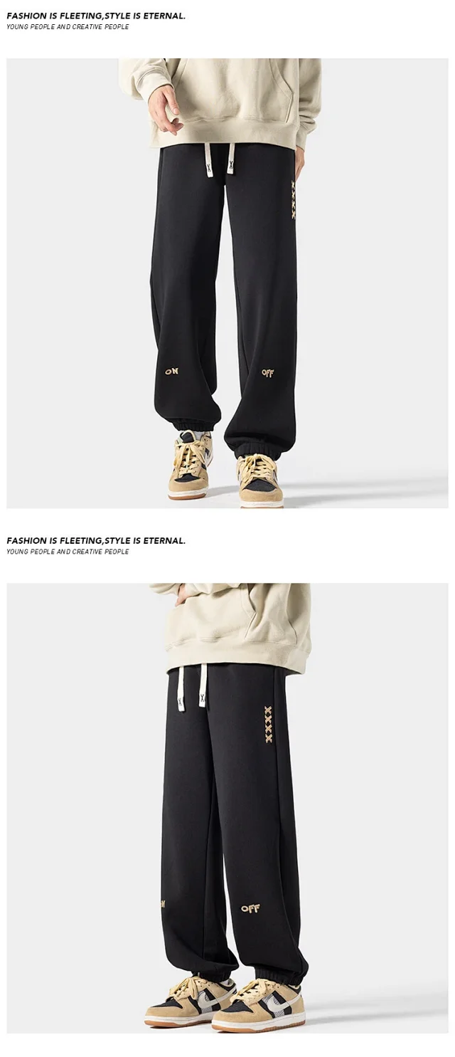 Men's Pineapple Plaid Winter Fleece Joggers Detail