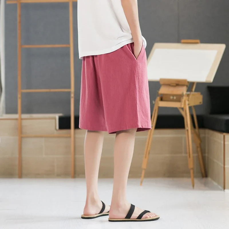 Men's Cotton Shorts Summer Loose Straight