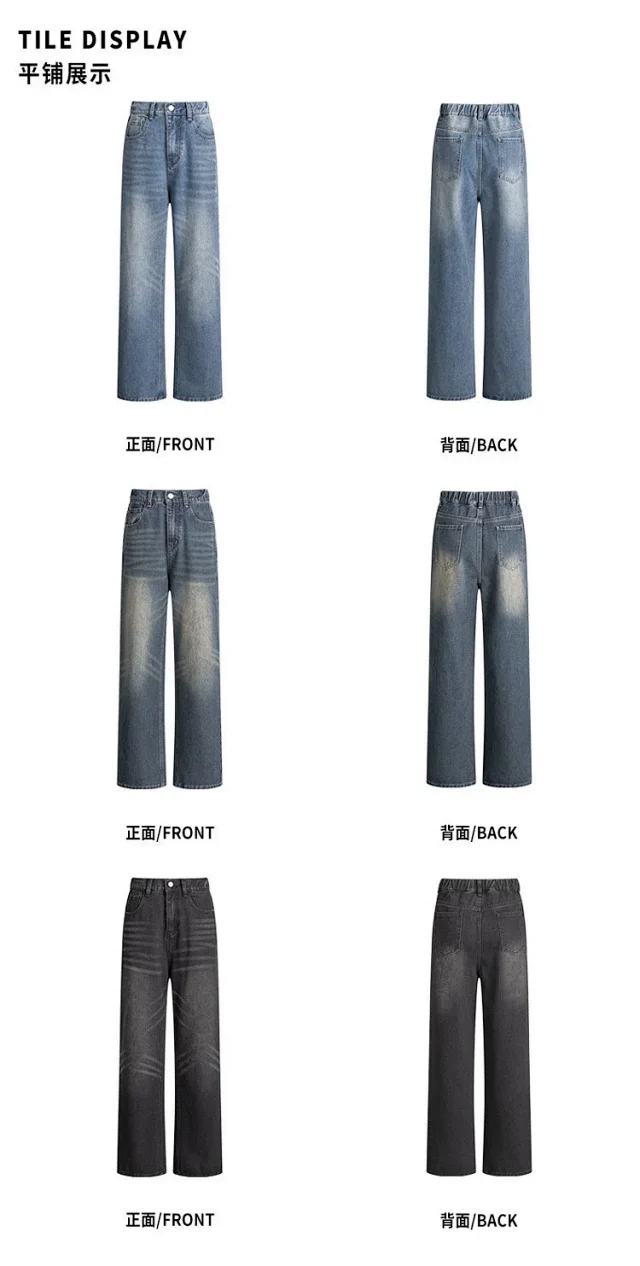 Vintage Washed Men's Jeans Detail