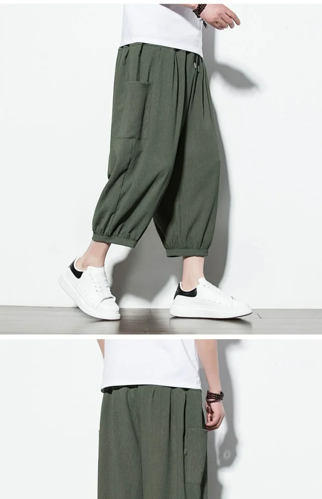 Men's 2025 Summer Ice Silk Capris Detail