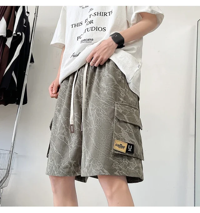 Men's Summer Loose Fit Beach Shorts Detail