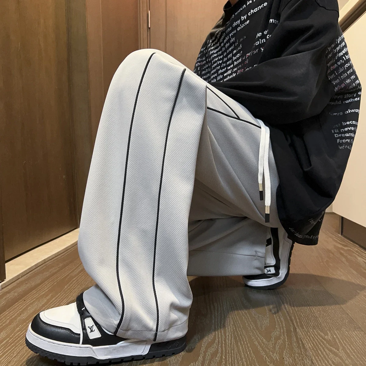Men's Vintage Striped Joggers