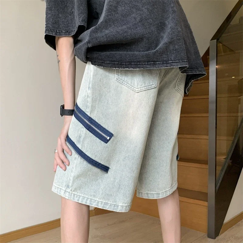 Stylish Streetwear Denim Shorts for Men