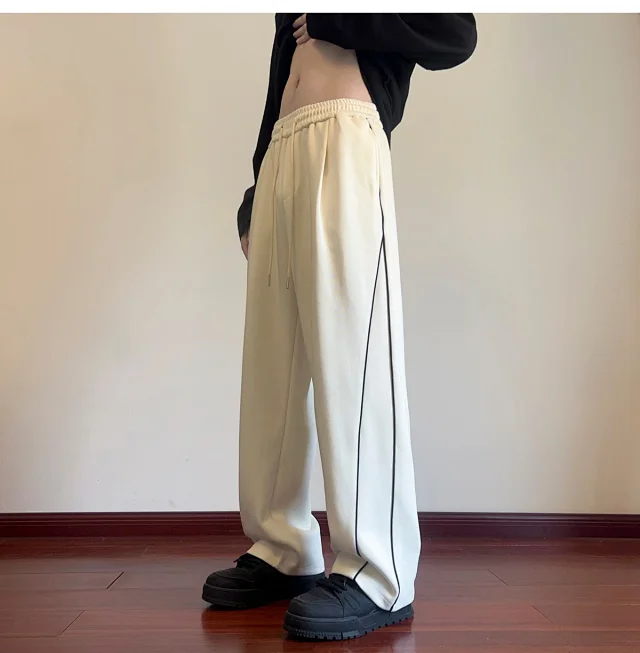 Oversize Japanese Stripe Linen Pants Detail