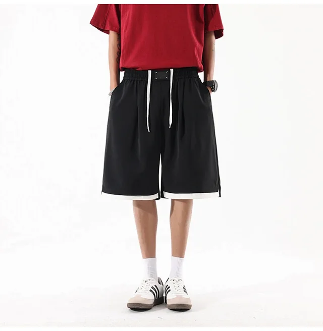 Men's Summer Cotton Loose Cargo Shorts Detail
