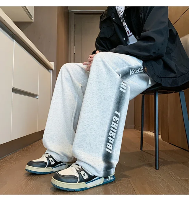 Men's 2025 Spring/Fall Oversize Wide-Leg Pants Detail