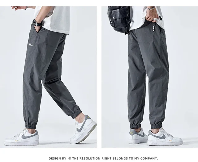 2025 Summer Ice Silk Joggers Detail