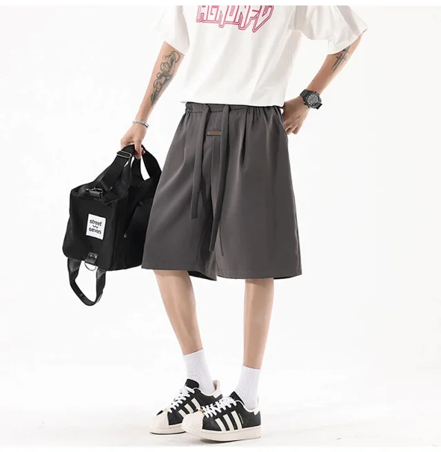 Men's Summer Printed Ice Silk Beach Shorts Detail